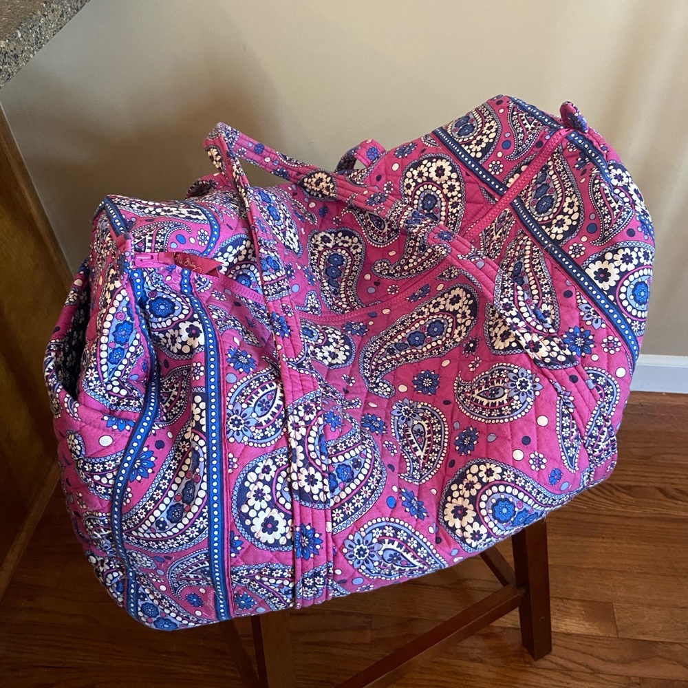 Vera Bradley Large Duffel Bag + Toiletry Bag